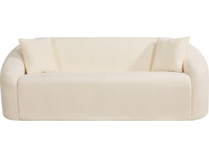 Ondine" stoffen rechte vaste bank - 3 zits - Beige