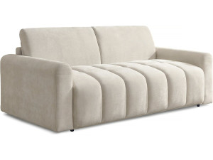 Slaapbank "Isadora" - Matras 18 cm - Beddengoed 140 cm - 3 zits - Beige