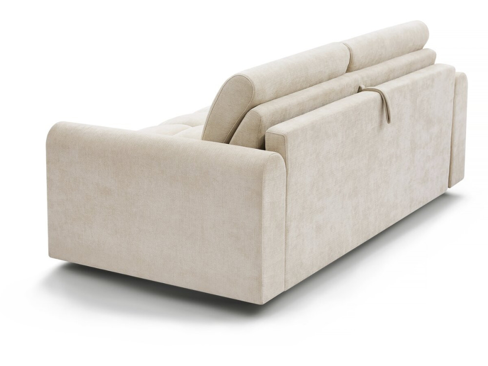 Slaapbank "Isadora" - Matras 18 cm - Beddengoed 140 cm - 3 zits - Beige