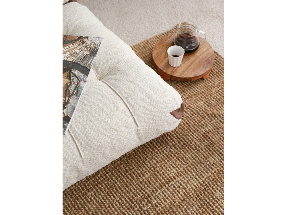 2-zits slaapbank in "Fold" stof - 120 x 75 x 79 cm - Crème