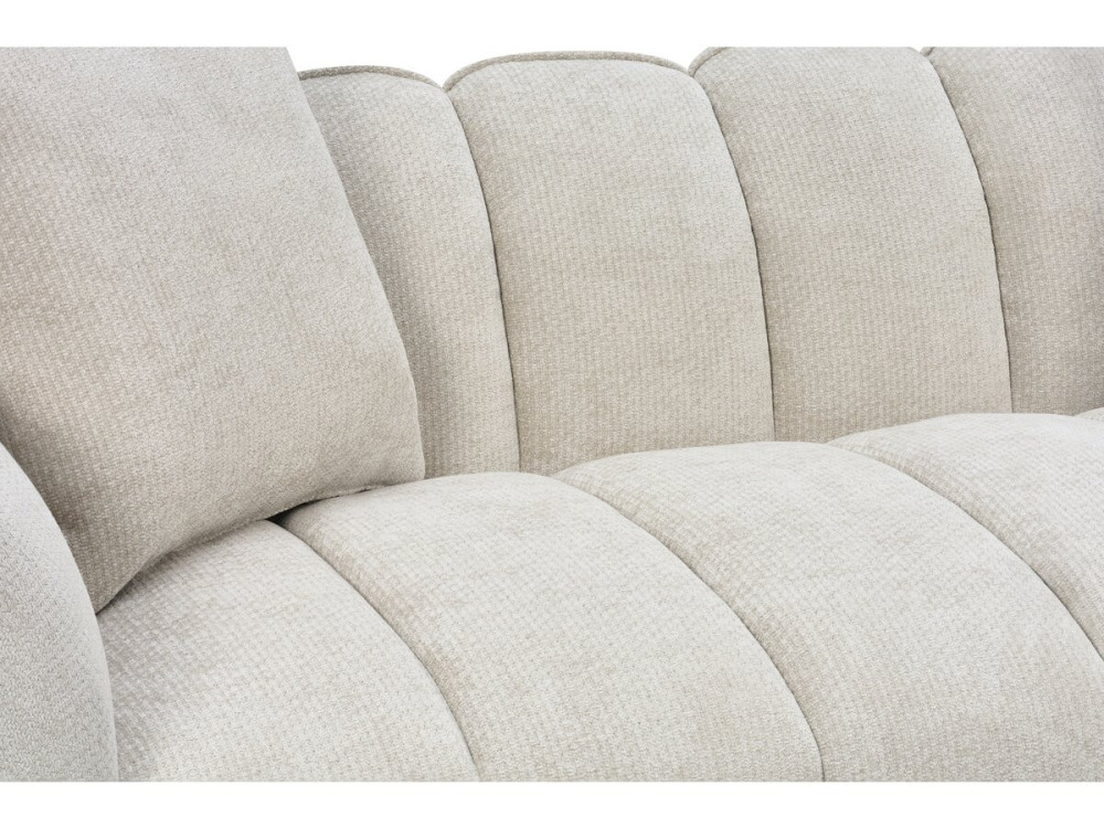 Rechte stoffen bank in 'Balzac'-bubbelstijl - 3-zits - Beige