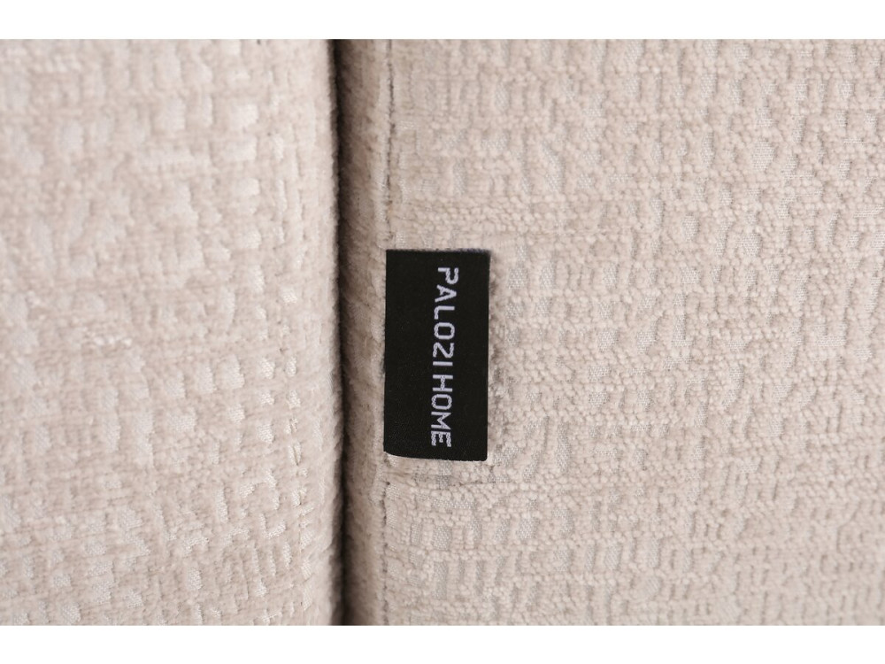 Hoekbank slaapbank getextureerd textiel bank "Montaigne" - 4 zits - Beige - lichtbruin