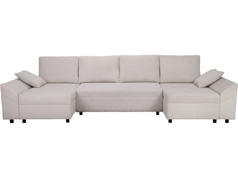 Vaugirard II" panoramische corduroy hoekbank - 5 zits - Beige