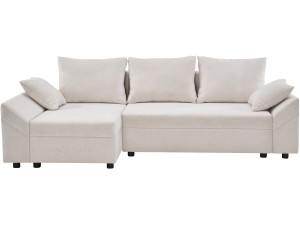 "Vaugirard II" omkeerbare hoekbank in structuurstof - 3-zits - Beige