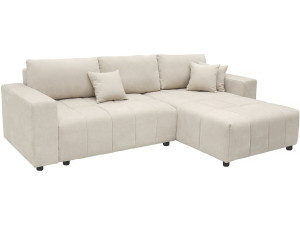 George" 4 zits hoekbank in bubble-stijl in chenille stof - Beige