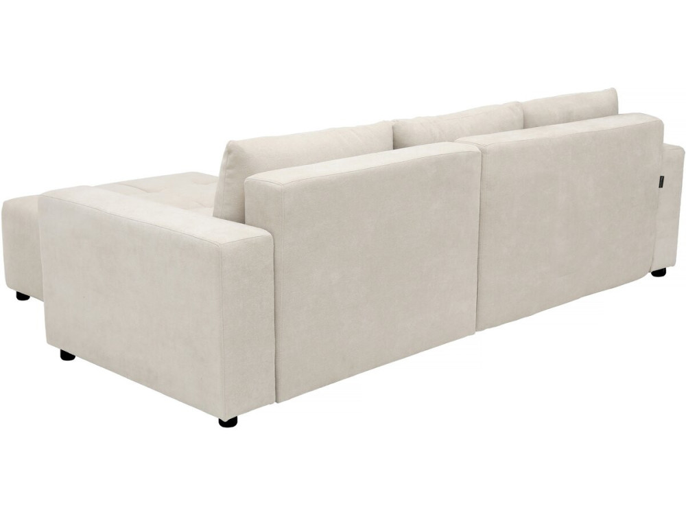 George" 4 zits hoekbank in bubble-stijl in chenille stof - Beige