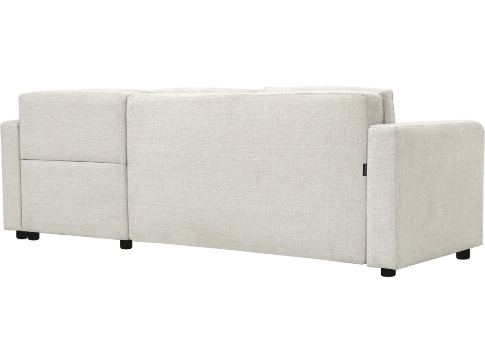 Charles" stoffen ombouwbare hoekbank - 3 zits - Beige