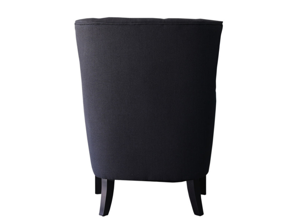 Stoel fauteuil Scandinavisch design stof "Duchesse" - 76 x 83 x 100,5 cm - Zwart