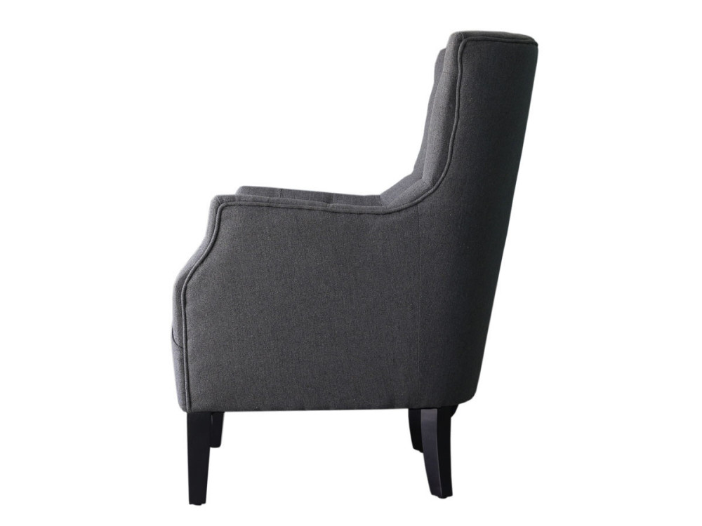 Stoel fauteuil Scandinavisch design stof "Duchesse" - 76 x 83 x 100,5 cm - Grijs