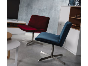Stoel fauteuil "Kiss" - Velours fluweel - Blauw