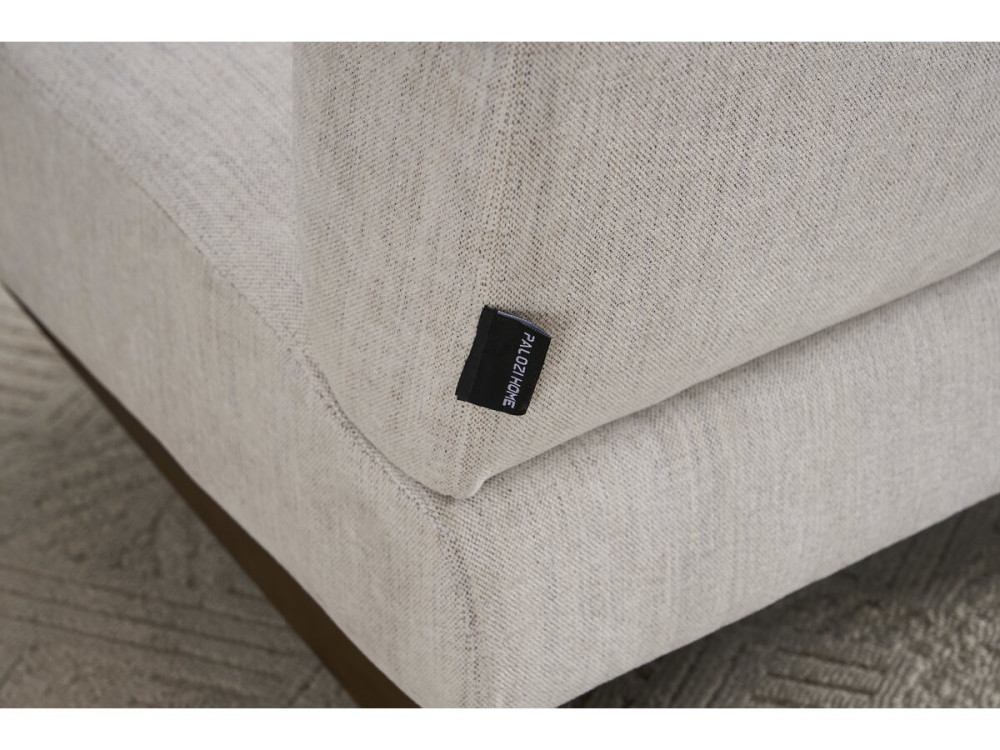 Scandinavische fauteuil van hout en stof "Lena" - Beige