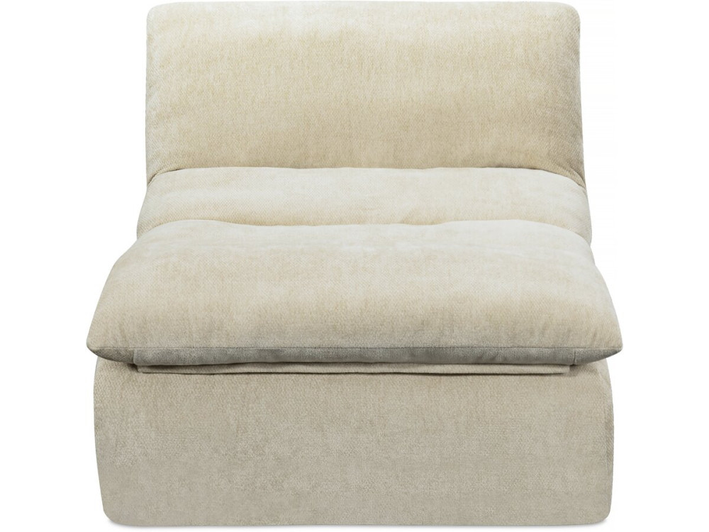 Chaise longue van structuurstof "Candela" - 81 x 96 x 75 cm - Beige