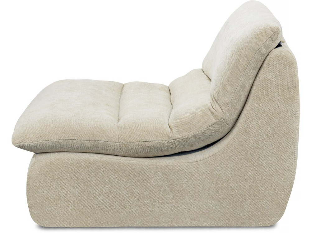Chaise longue van structuurstof "Candela" - 81 x 96 x 75 cm - Beige