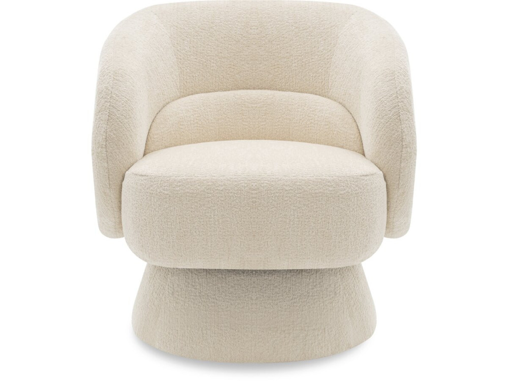 Franklin" draaifauteuil in badstof - 74 x 75 x 75 cm - Beige