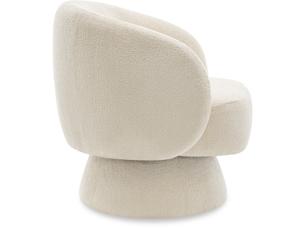 Franklin" draaifauteuil in badstof - 74 x 75 x 75 cm - Beige