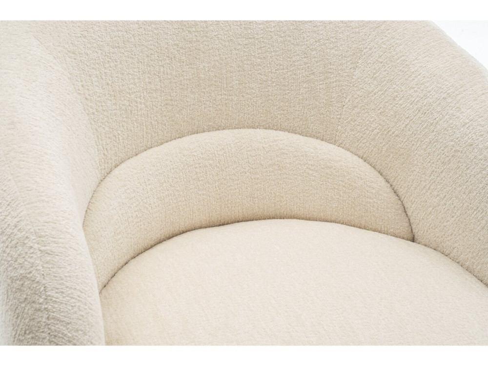 Franklin" draaifauteuil in badstof - 74 x 75 x 75 cm - Beige