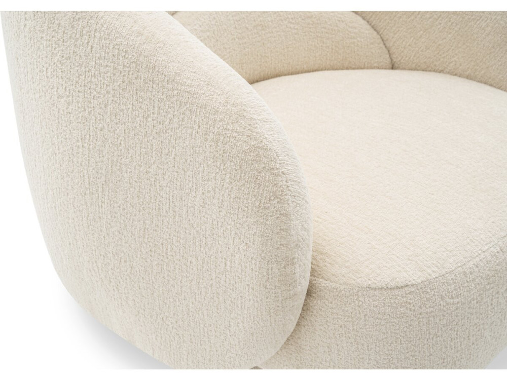 Franklin" draaifauteuil in badstof - 74 x 75 x 75 cm - Beige