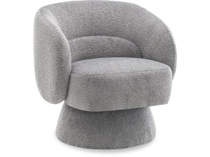 Franklin" draaifauteuil in badstof - 74 x 75 x 75 cm - Grijs