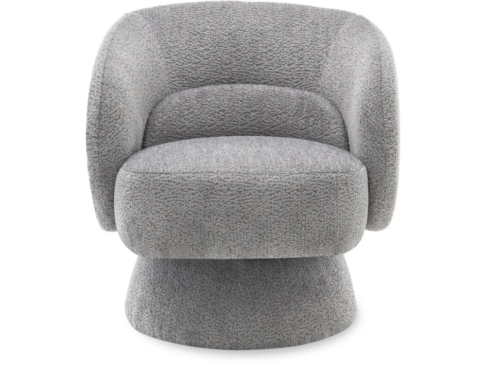 Franklin" draaifauteuil in badstof - 74 x 75 x 75 cm - Grijs