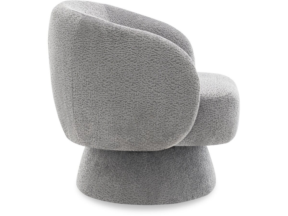 Franklin" draaifauteuil in badstof - 74 x 75 x 75 cm - Grijs