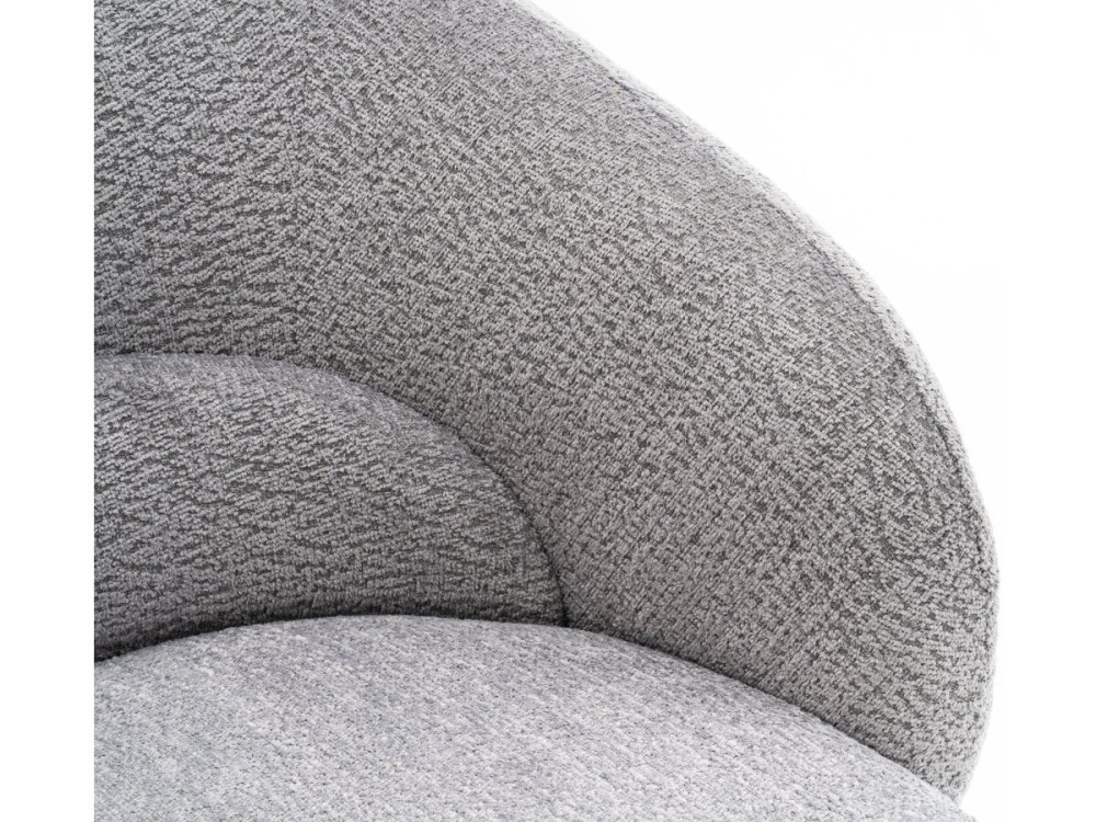 Franklin" draaifauteuil in badstof - 74 x 75 x 75 cm - Grijs