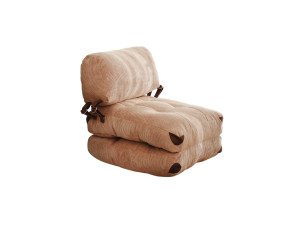 Stoffen fauteuil-bed Fold - 80 x 60 x 70 cm - Bruin