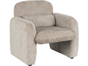 Cozmo" lounge stoel in gevlekte stof - 78 x 79 x 77 cm - Beige