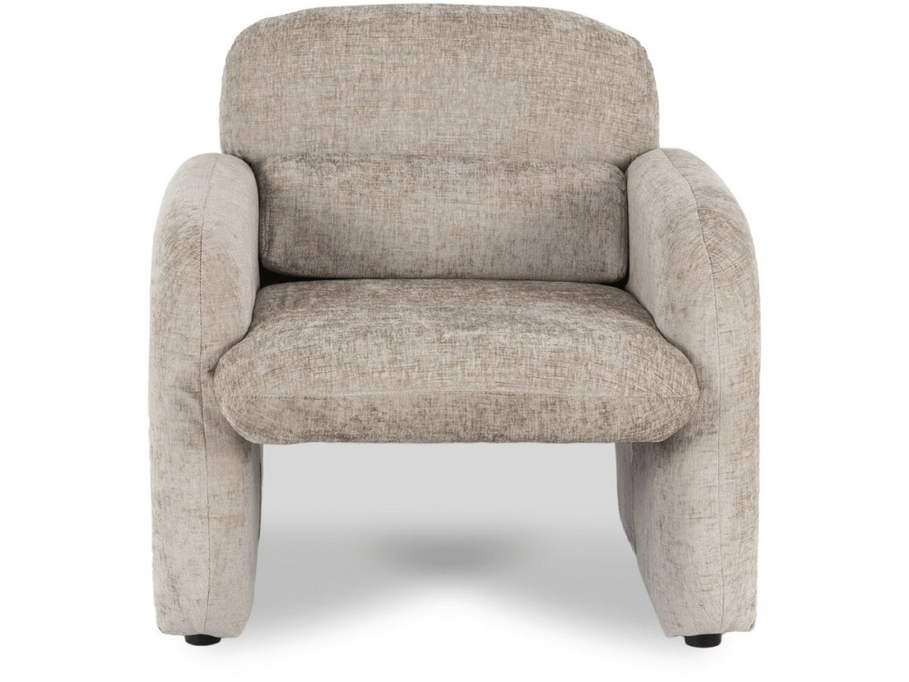 Cozmo" lounge stoel in gevlekte stof - 78 x 79 x 77 cm - Beige
