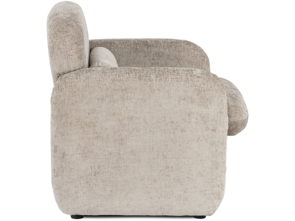 Cozmo" lounge stoel in gevlekte stof - 78 x 79 x 77 cm - Beige