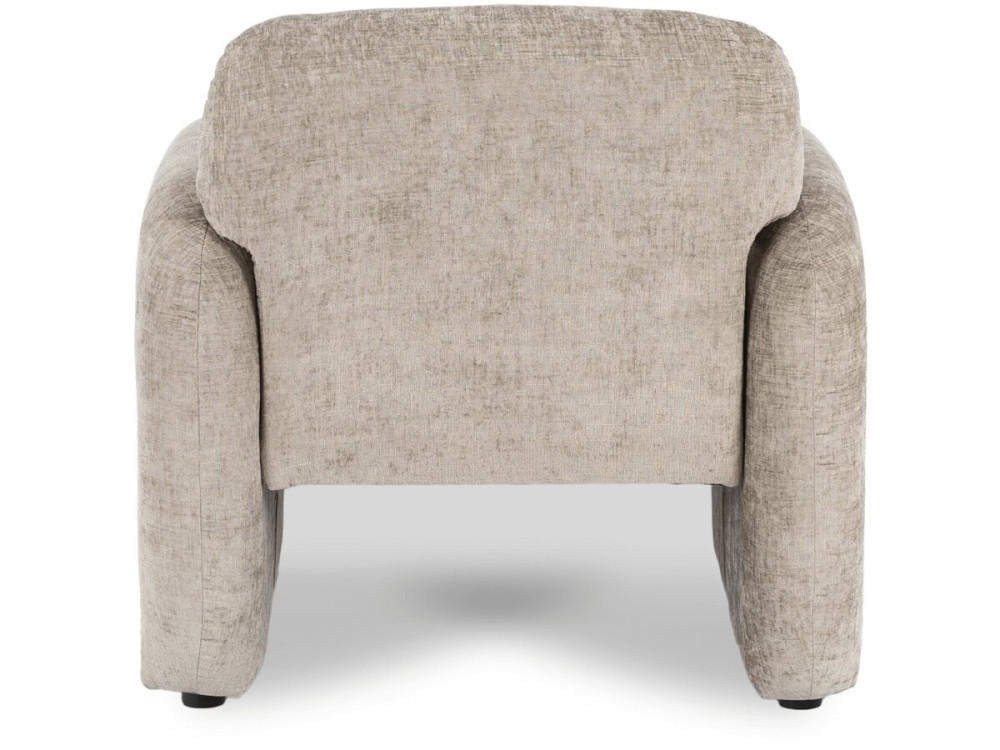 Cozmo" lounge stoel in gevlekte stof - 78 x 79 x 77 cm - Beige
