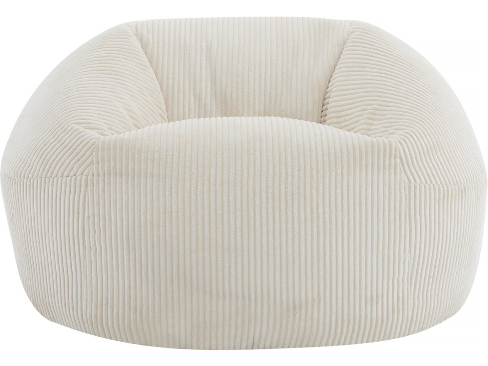 Corduroy poef "Cusco" - 80 x 74 x 49 cm - Beige