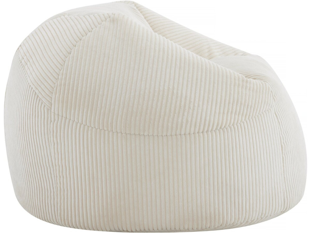 Corduroy poef "Cusco" - 80 x 74 x 49 cm - Beige