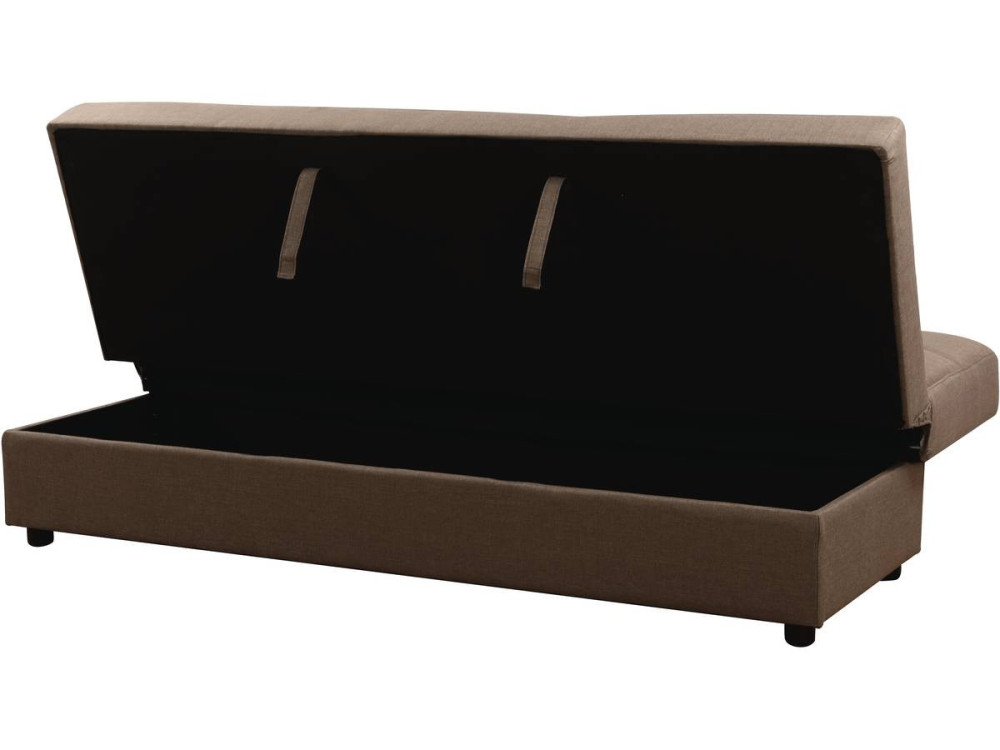 Bank slaapbank bankstel "Enzo" - 185 x 84 x 85 cm - 3 zits - Taupe - grijs bruin