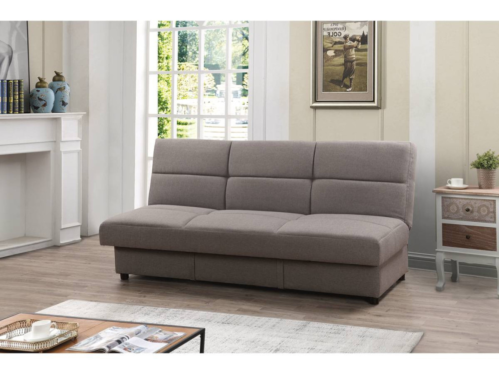 Bank slaapbank bankstel "Enzo" - 185 x 84 x 85 cm - 3 zits - Grijs