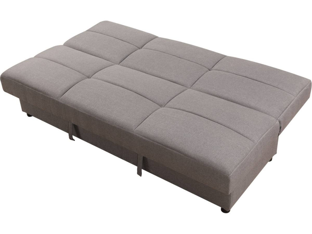Bank slaapbank bankstel "Enzo" - 185 x 84 x 85 cm - 3 zits - Grijs