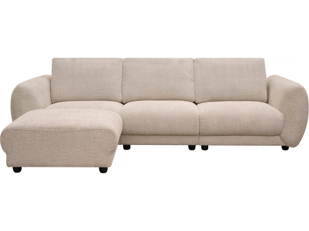 Ottoman hocker poef voor bank slaapbank "Saint Germain" - Beige - lichtbruin
