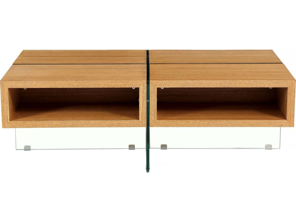 Salontafel "Milano" - 120 x 60 x 40 cm - Eikenhouten afwerking
