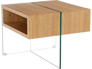 Salontafel "Venezia" - 60 x 60 x 50 cm -  Eikenhouten afwerking