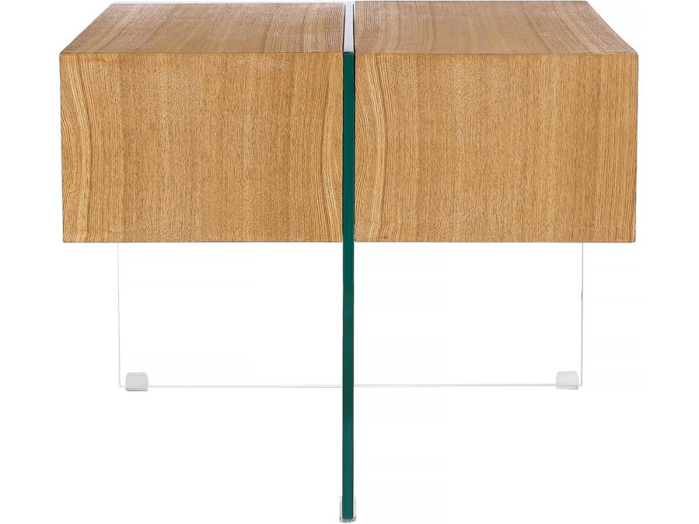 Salontafel "Venezia" - 60 x 60 x 50 cm -  Eikenhouten afwerking