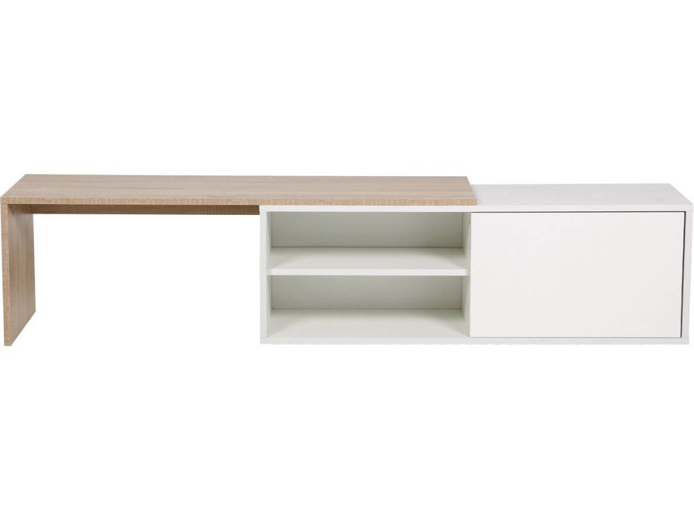 Salontafel "Melinda" - Wit / eiken