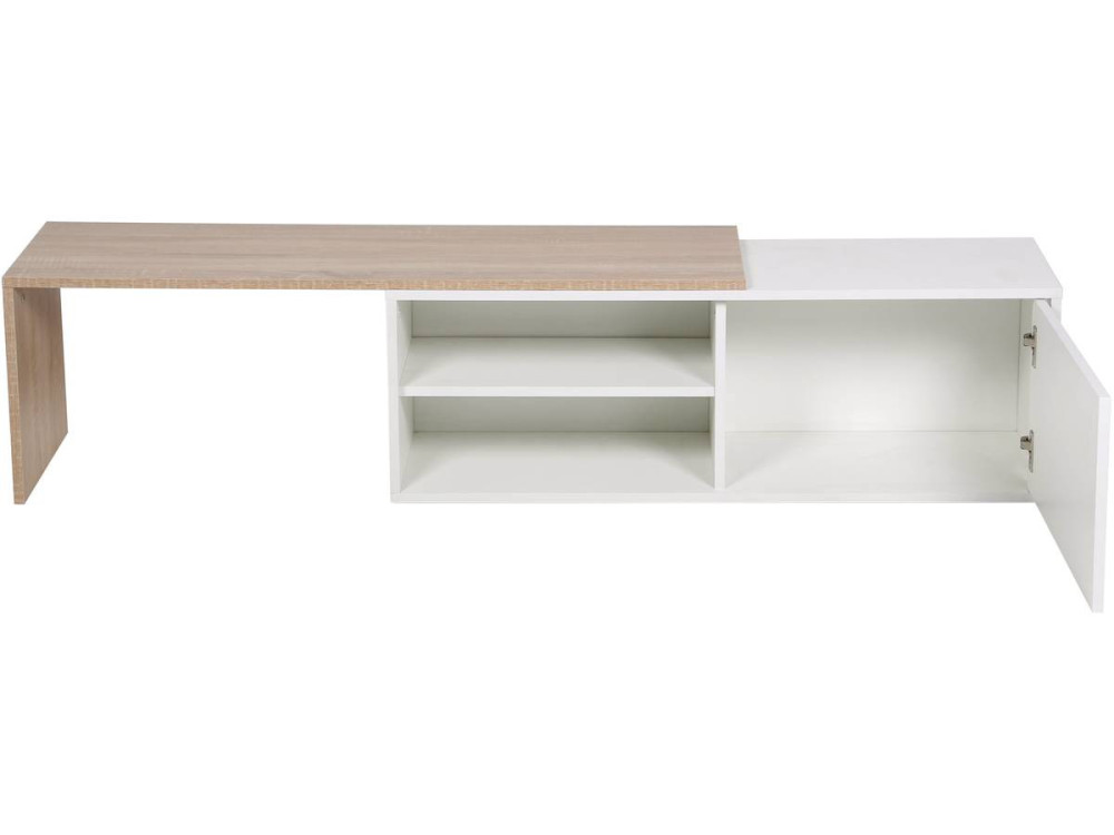 Salontafel "Melinda" - Wit / eiken