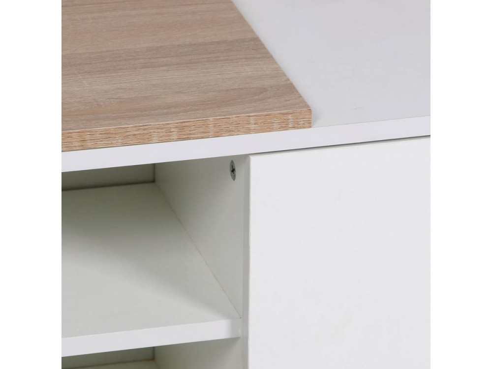 Salontafel "Melinda" - Wit / eiken