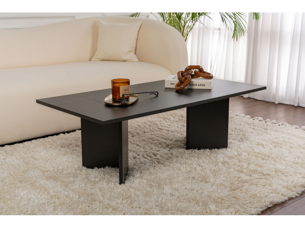 Houten salontafel "Sabin" - 60 x 119 x 40 cm - Zwart hout