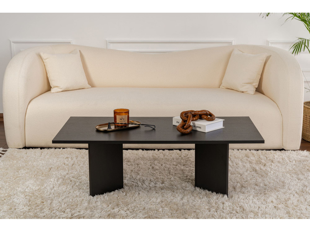 Houten salontafel "Sabin" - 60 x 119 x 40 cm - Zwart hout