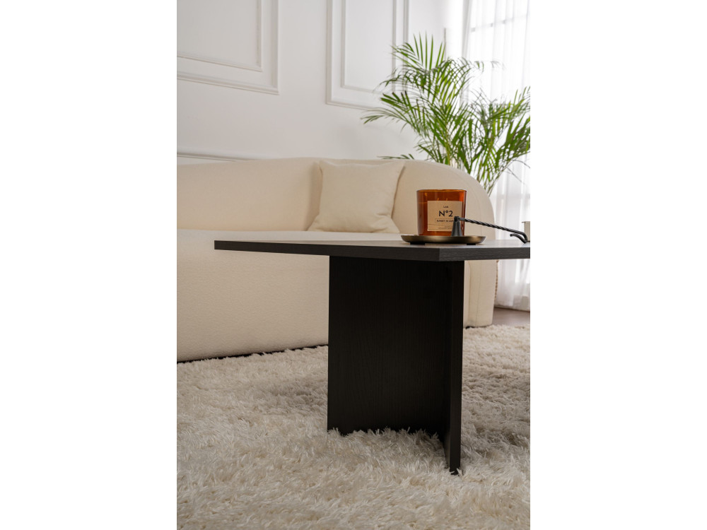 Houten salontafel "Sabin" - 60 x 119 x 40 cm - Zwart hout