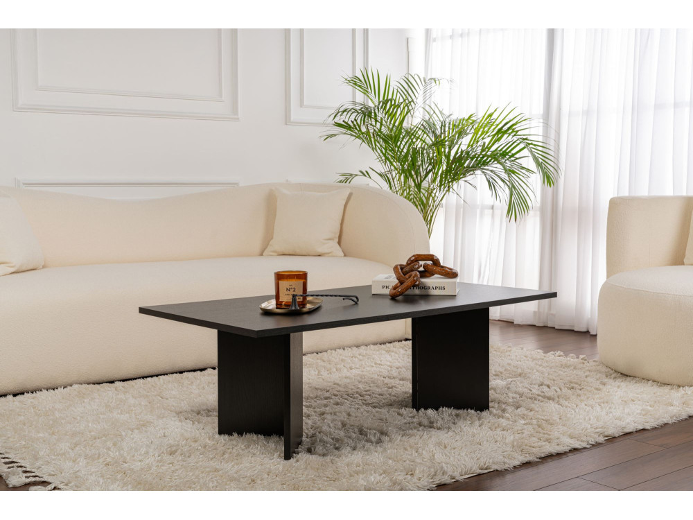 Houten salontafel "Sabin" - 60 x 119 x 40 cm - Zwart hout