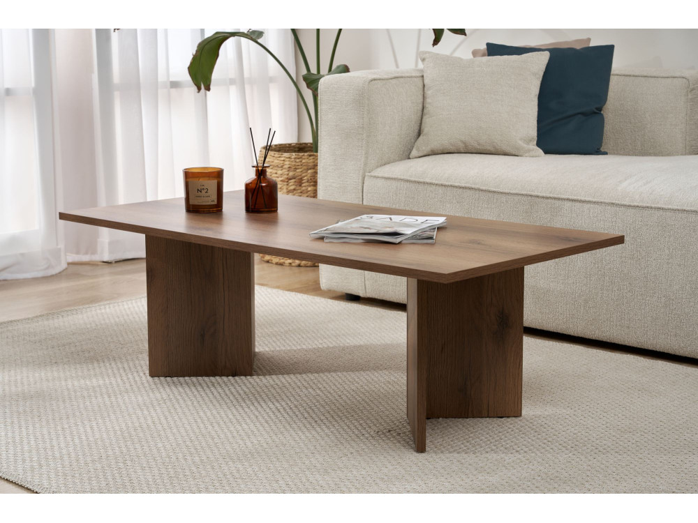 Houten salontafel "Sabin" - 60 x 119 x 40 cm - Walnoot