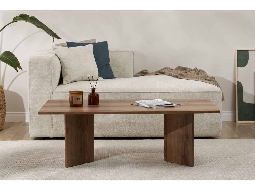 Houten salontafel "Sabin" - 60 x 119 x 40 cm - Walnoot