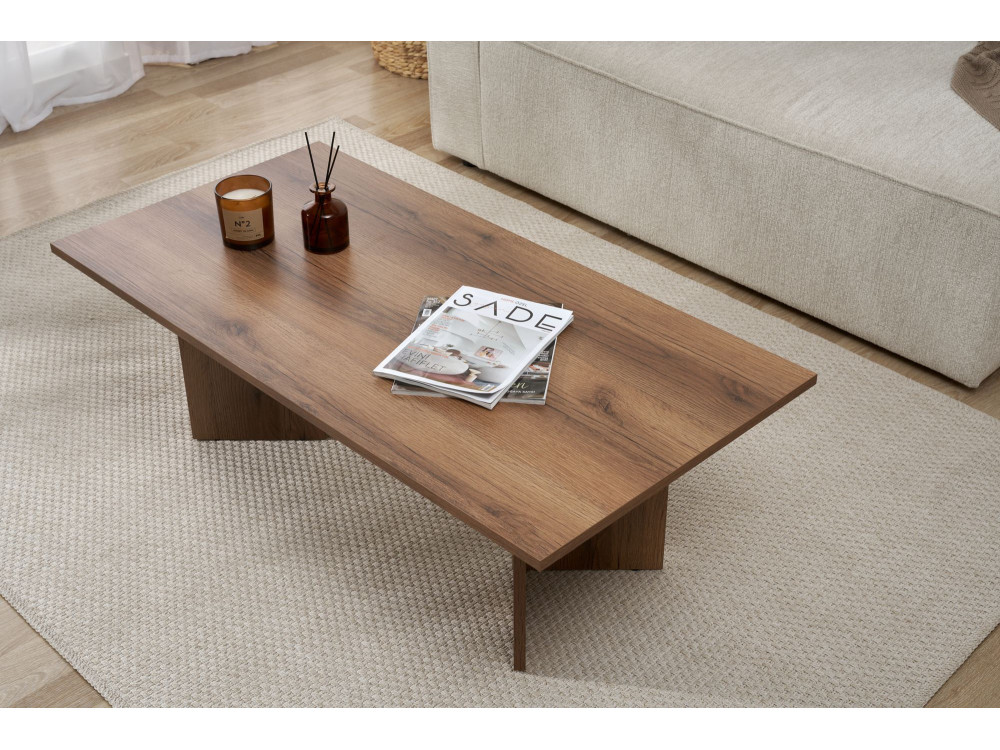 Houten salontafel "Sabin" - 60 x 119 x 40 cm - Walnoot