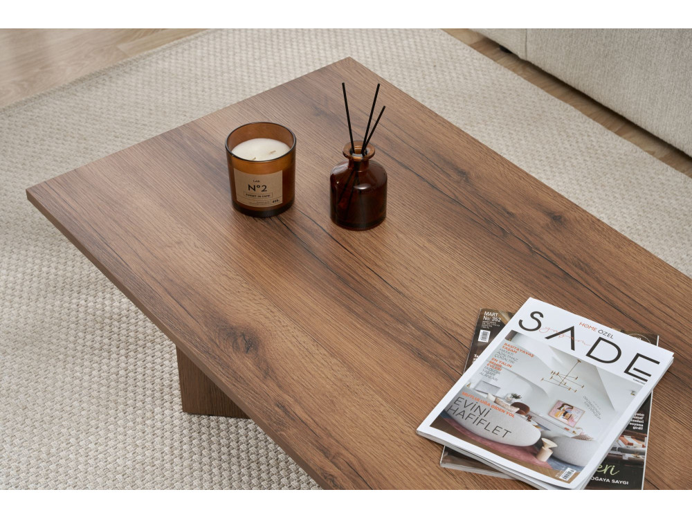 Houten salontafel "Sabin" - 60 x 119 x 40 cm - Walnoot